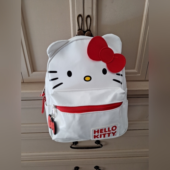 Hello Kitty Handbags - Brand New! Hello Kitty White and Red Mini Backpack